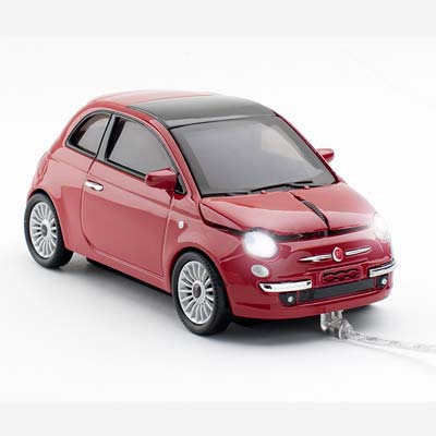 Click Car Raton Fiat 500 New Red Usb
